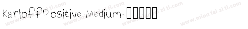 KarloffPositive Medium字体转换